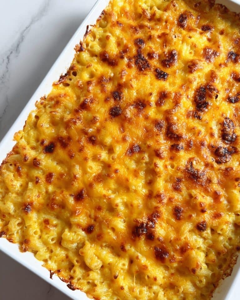 Creamy Three-Cheese Mac & Cheese with a Golden Broil Recipe