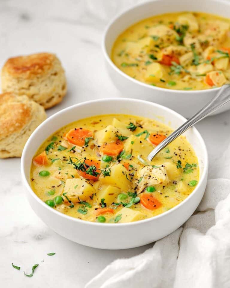 Healthy Chicken Pot Pie Soup (Whole30, Dairy-Free) Recipe