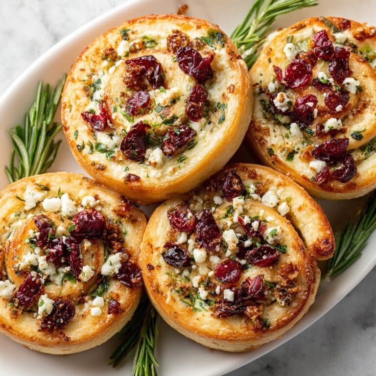 Cranberry Cream Cheese Pinwheels with Feta & Herbs Recipe