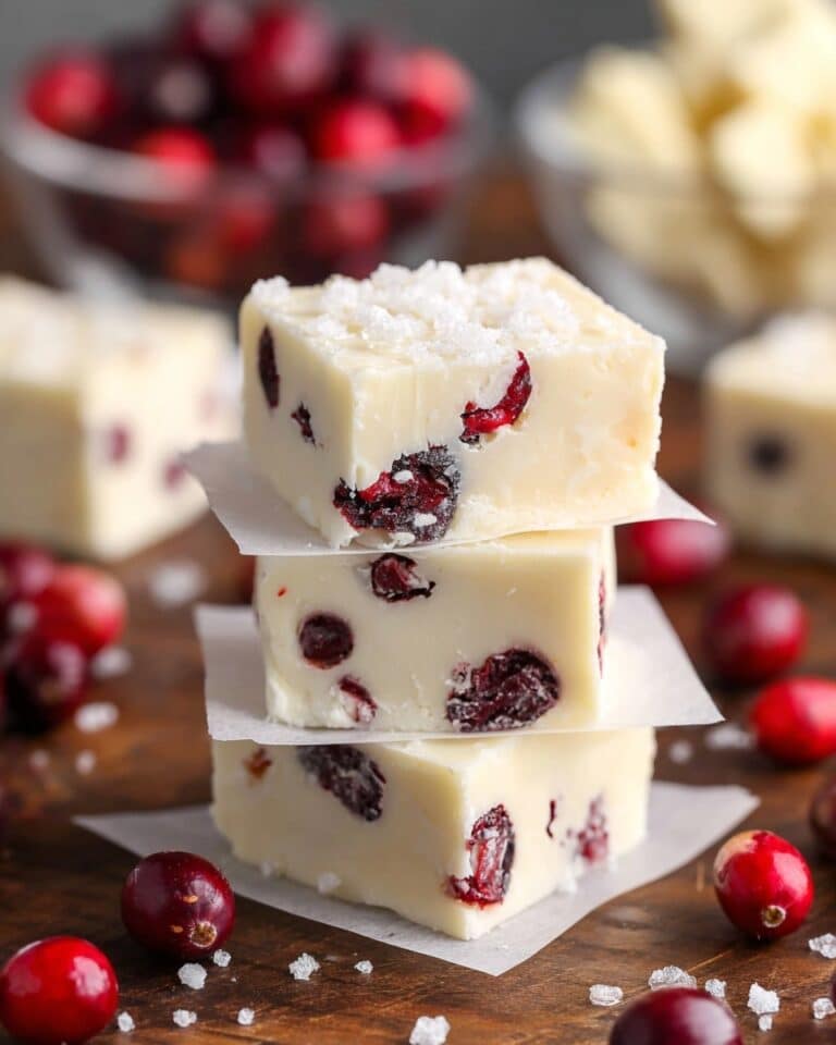 Easy White Chocolate Cranberry Fudge Recipe
