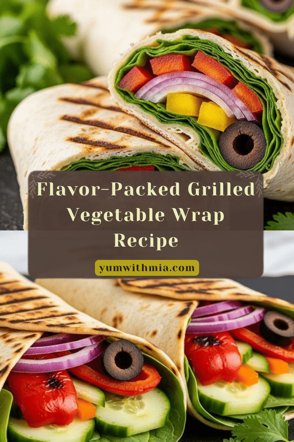 Grilled Vegetable Wrap with Hummus & Fresh Toppings