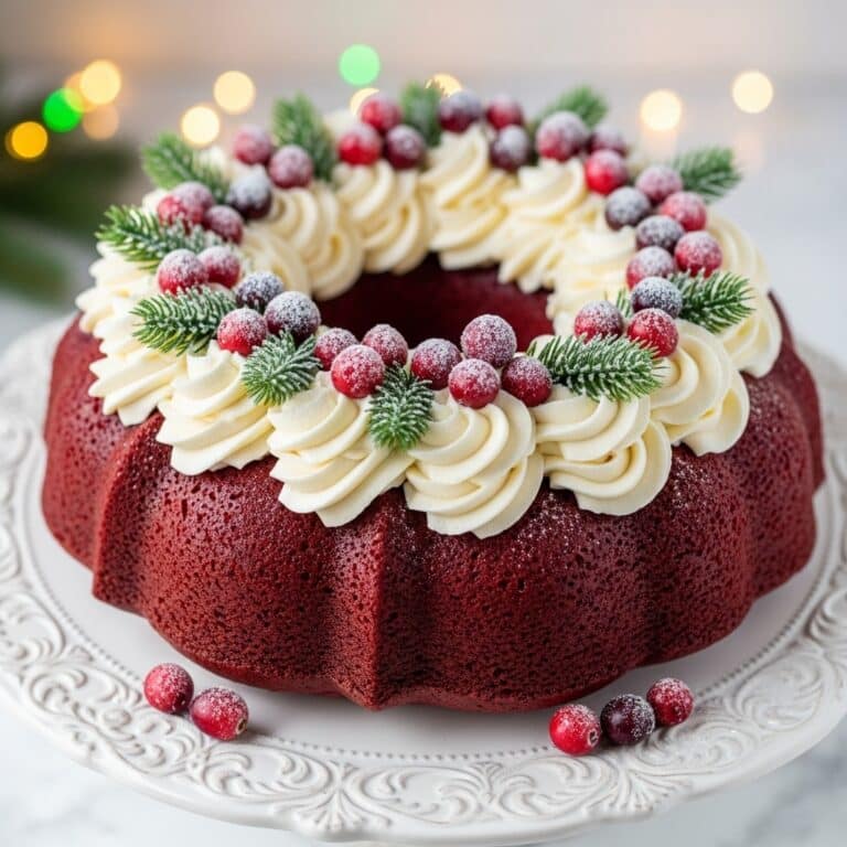 Red Velvet Wreath Cake Recipe
