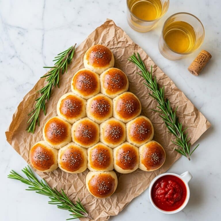 Pull-Apart Cheesy Garlic Christmas Tree Bread Recipe
