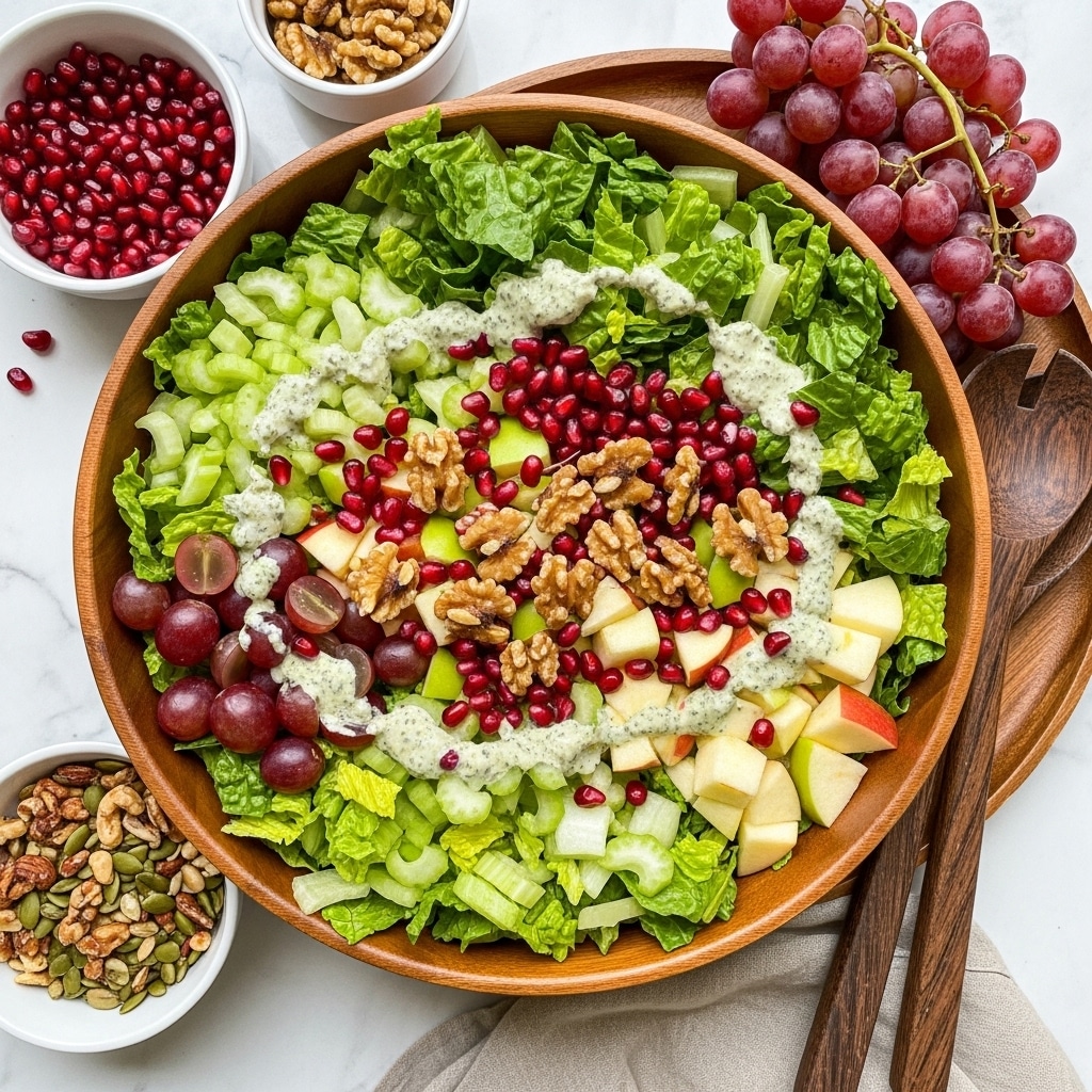 Waldorf Salad with Maple Nut Pumpkin Seed Brittle and Pomegranate Recipe