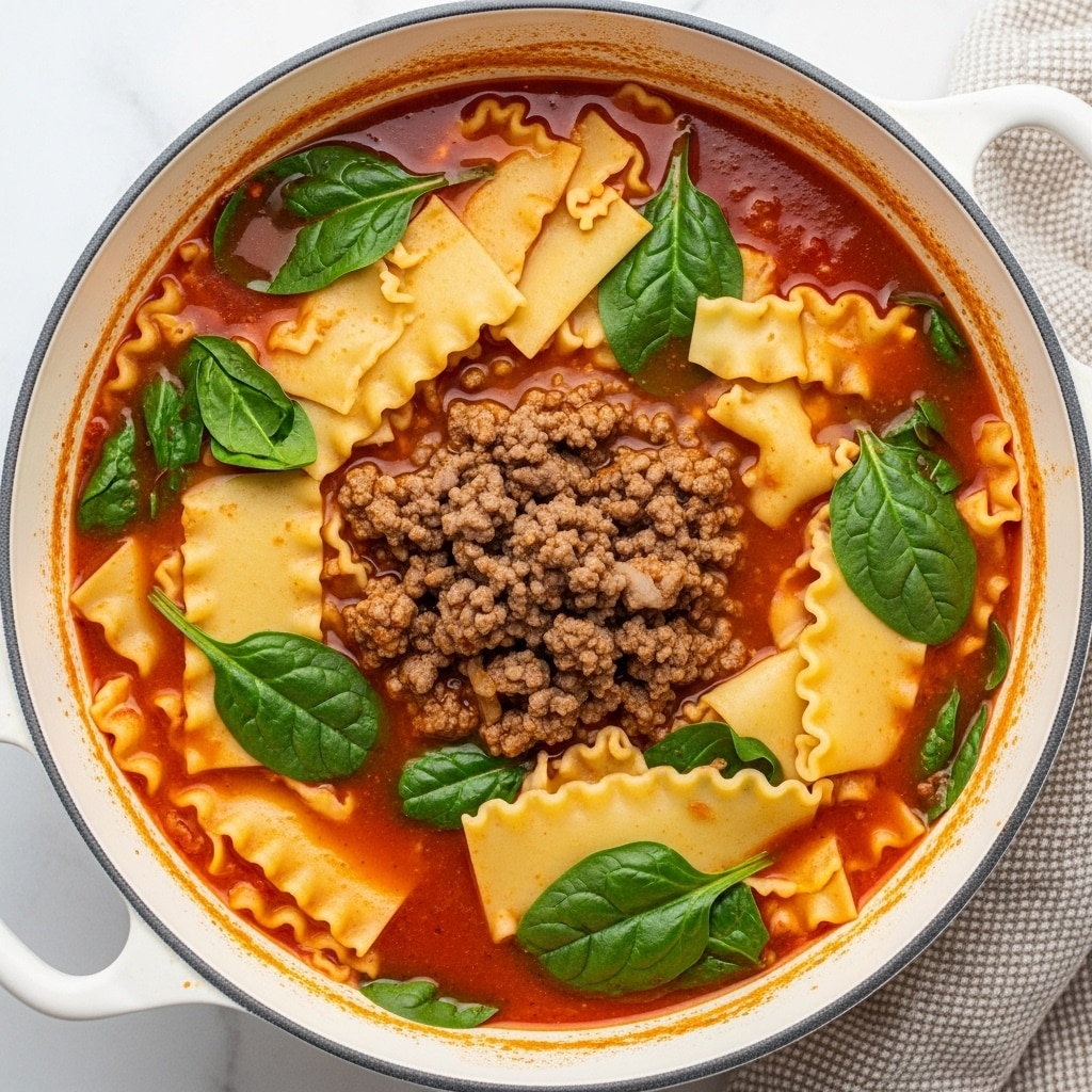 One Pot Lasagna Soup Recipe