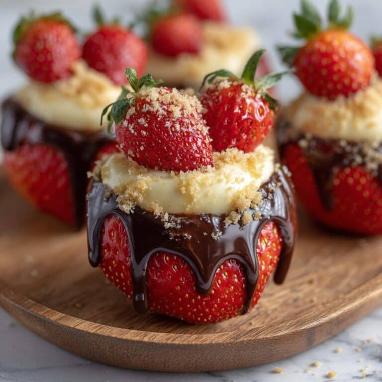 Stuffed Strawberries with Cream Cheese and Apricot Glaze Recipe