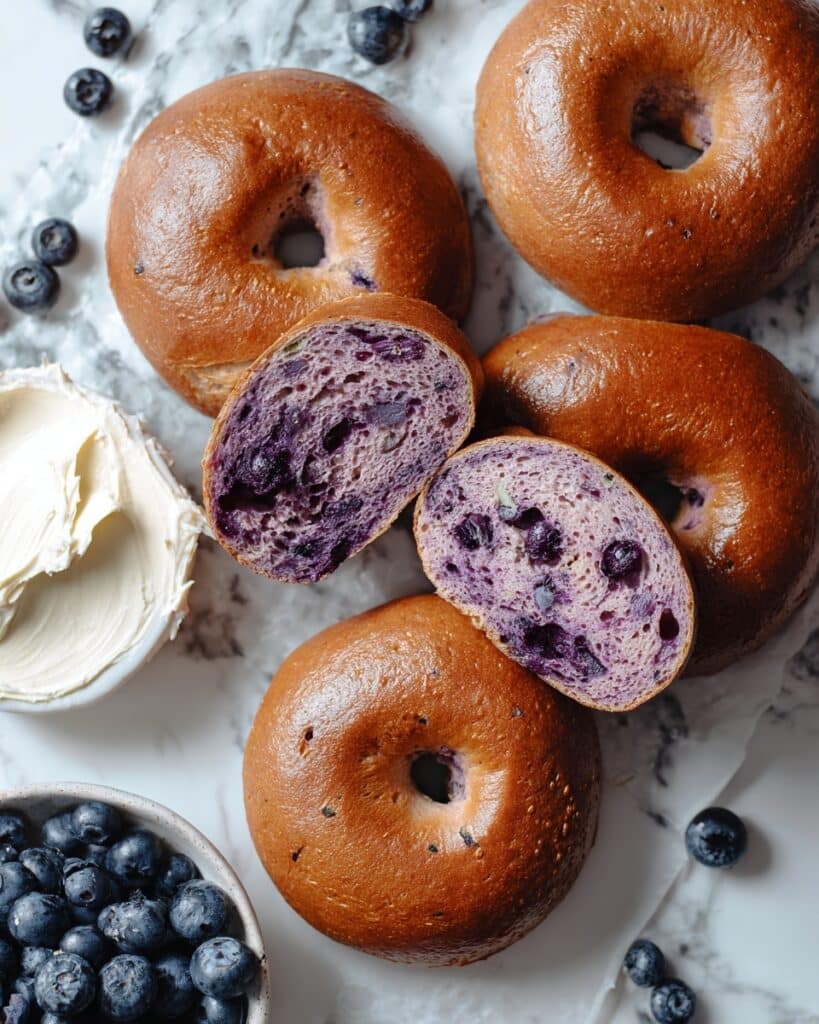 Sourdough Blueberry Bagels Recipe