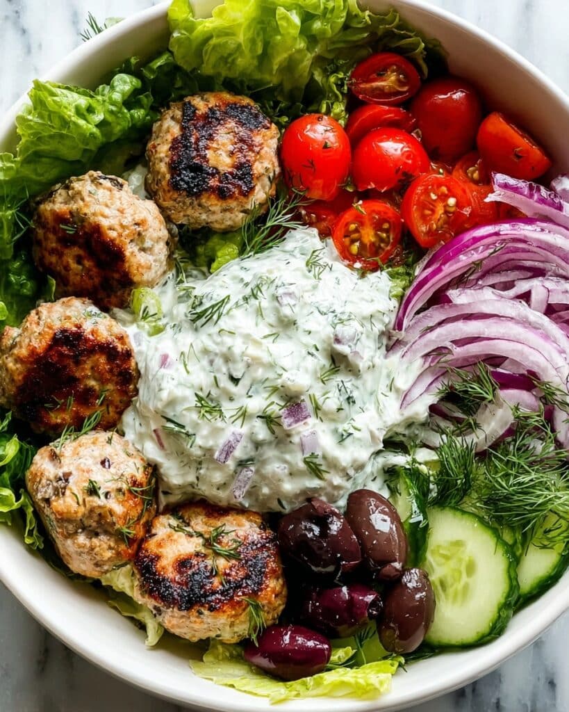 Greek Chicken Meatballs with Homemade Tzatziki Recipe