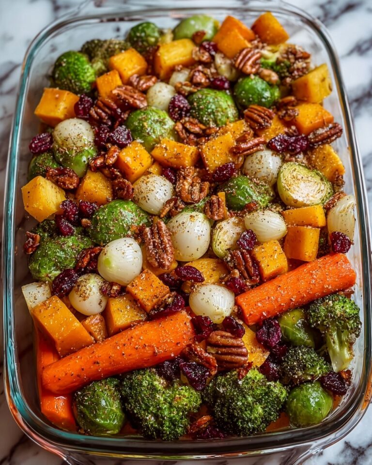 Roasted Vegetables with Feta, Pecans, and Cranberry-Honey Glaze Recipe