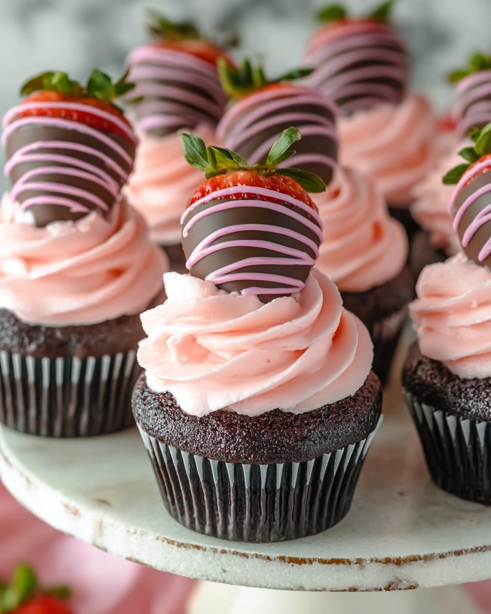Chocolate Covered Strawberry Cupcakes Recipe