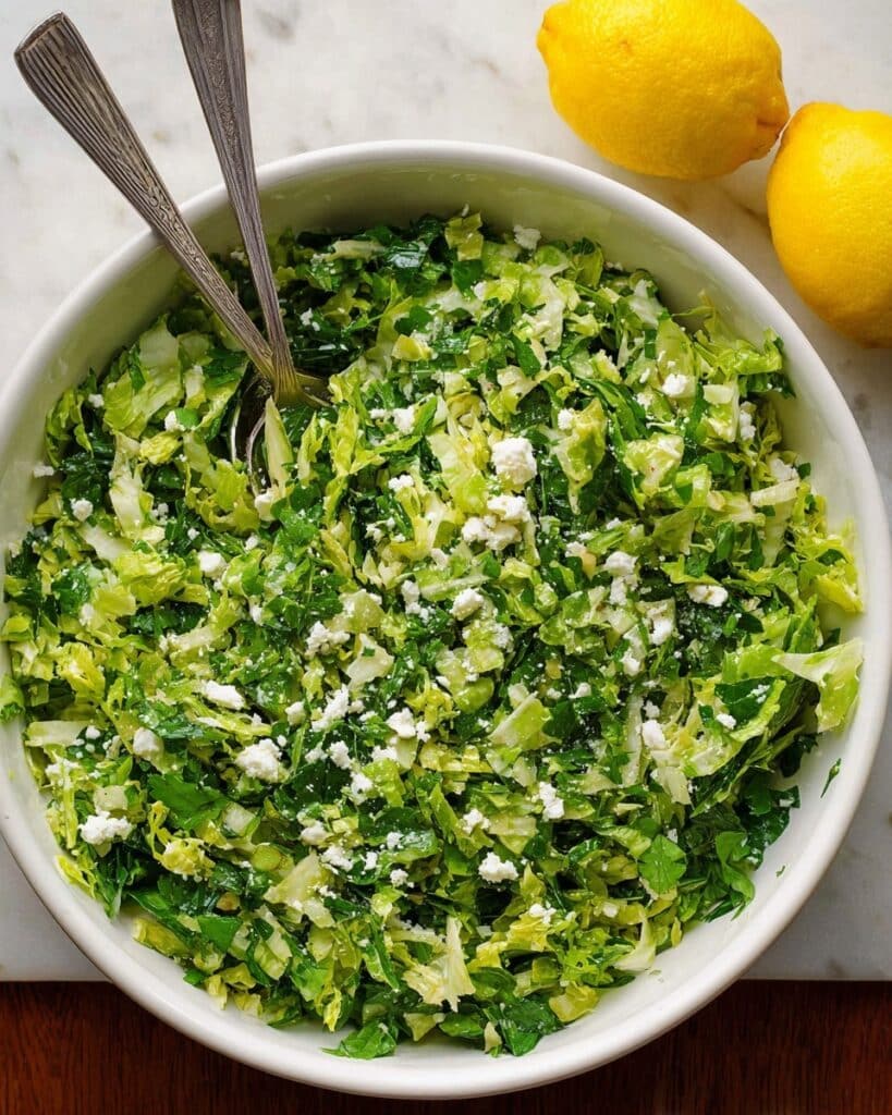 Maroulosalata – Greek Lettuce and Feta Salad Recipe