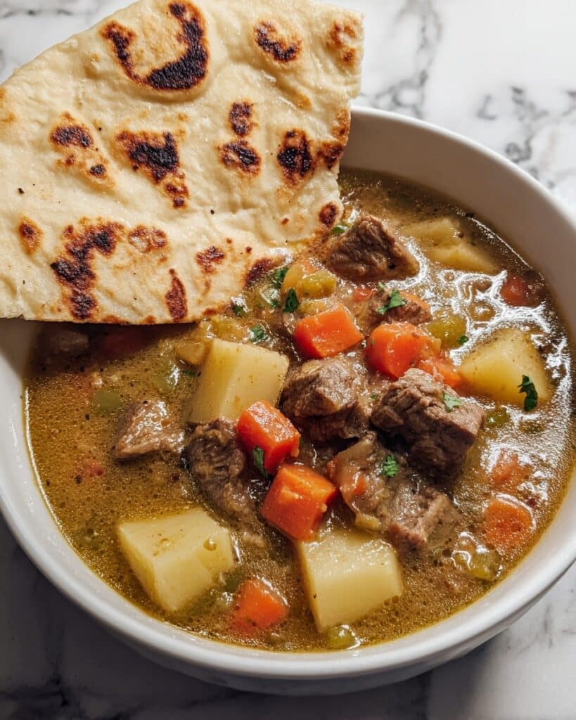 Simple Green Chile Stew with Fresh Tortillas Recipe