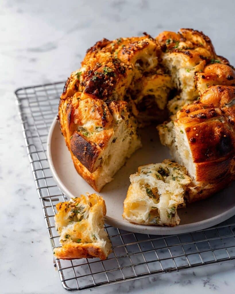 Savory Sesame Poppy Seed Garlic Bread Monkey Bread Recipe
