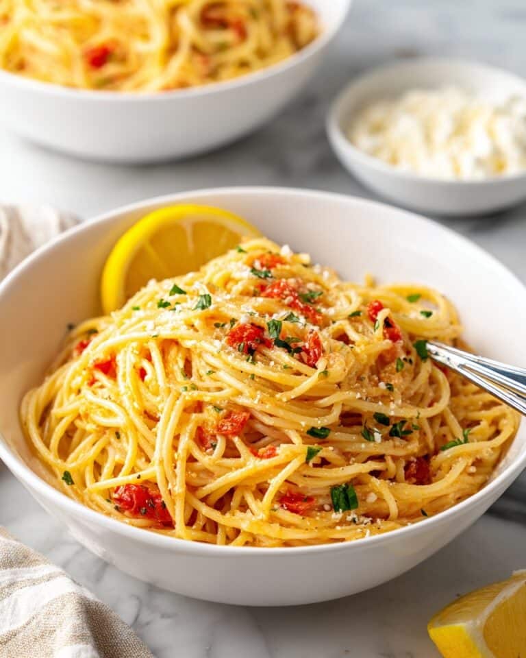 Greek Spaghetti with Feta and Fresh Herbs Recipe