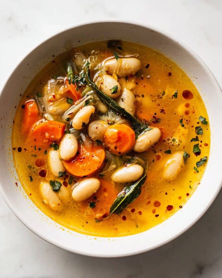 Brothy Carrot Butter Bean Soup Recipe