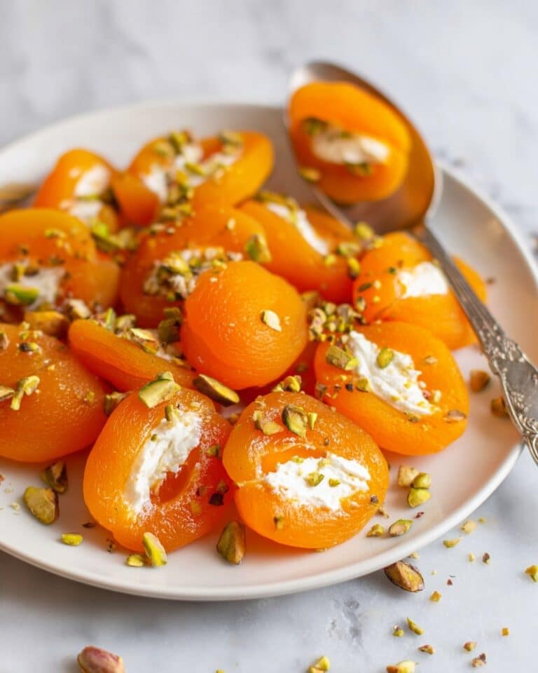 Tatlısı (Turkish Poached Apricots with Ricotta) Recipe