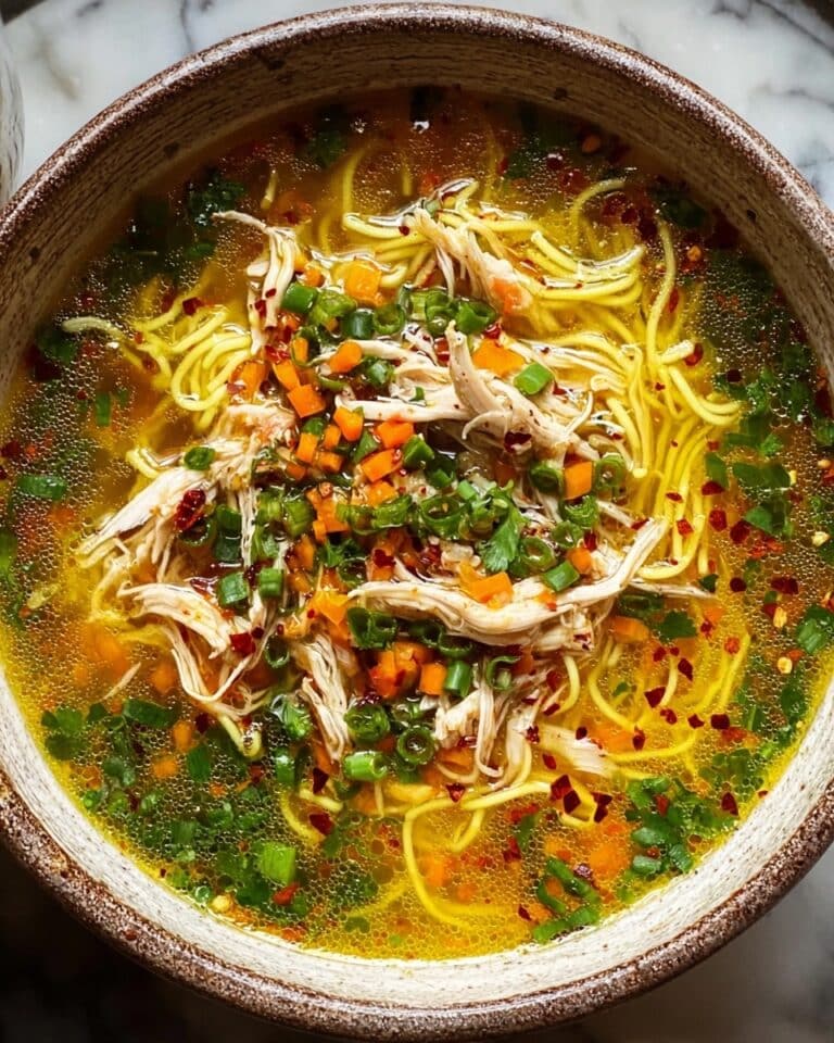 Healing Ginger Garlic Chicken Noodle Soup Recipe