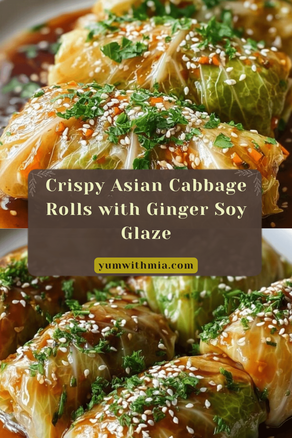 Crispy Asian Cabbage Rolls with Ginger Soy Glaze