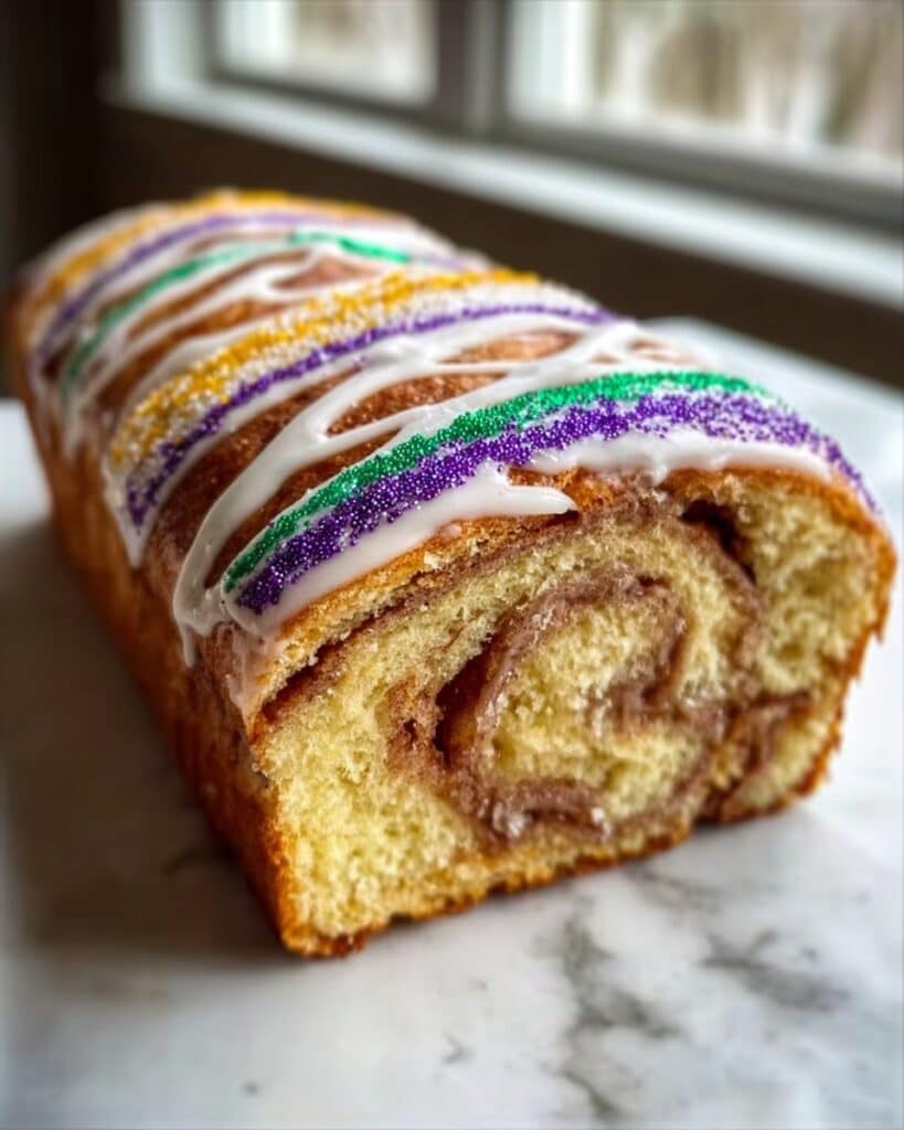 New Orleans Style King Cake with Cinnamon Swirl Recipe