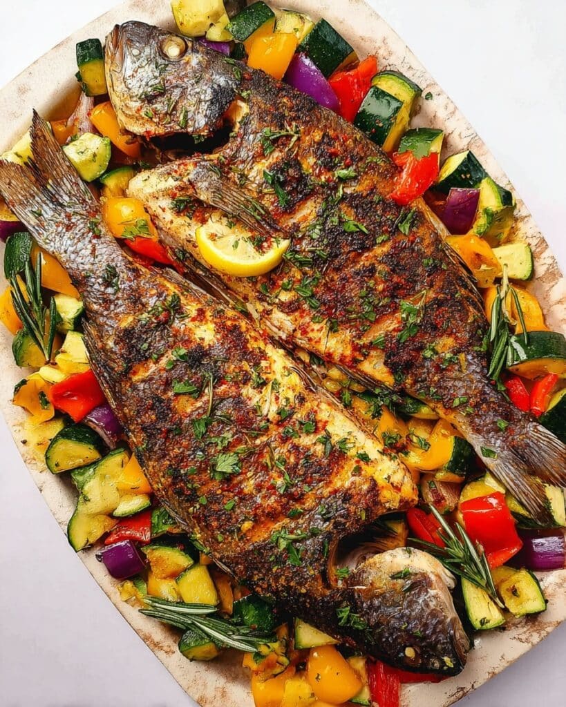 Oven-Roasted Whole Fish with Herb and Spice Marinade Recipe