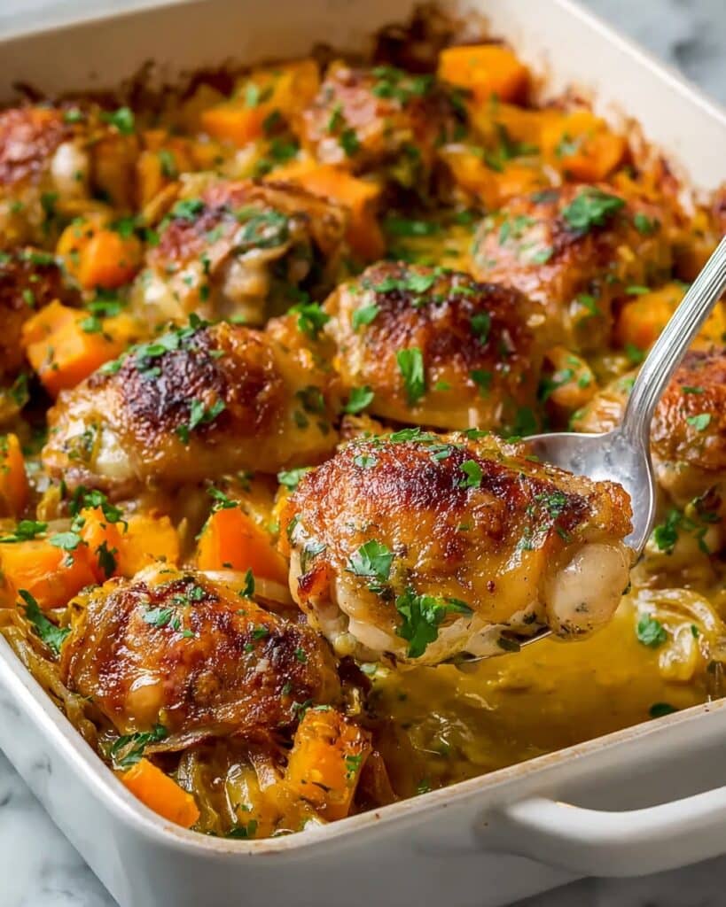 Roasted Chicken, Leek, and Butternut Squash Bake Recipe