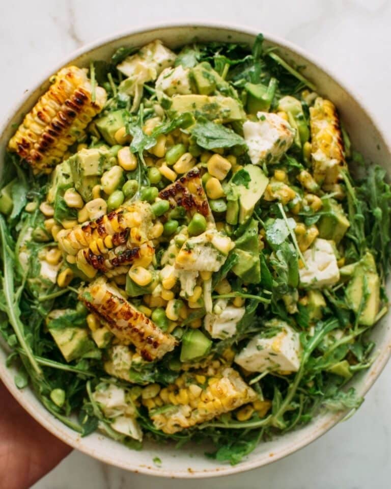 Grilled Corn Orzo Salad with Scallion Dill Dressing Recipe