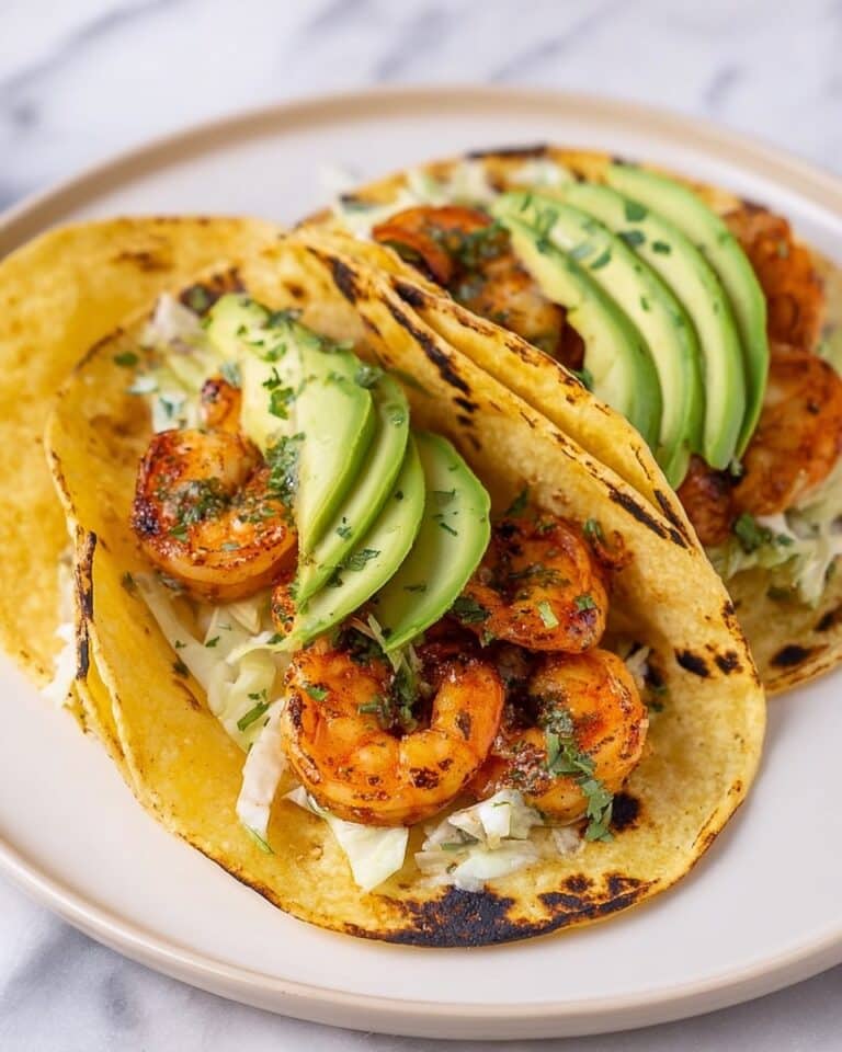 Cilantro Lime Shrimp Tacos with Creamy Slaw Recipe