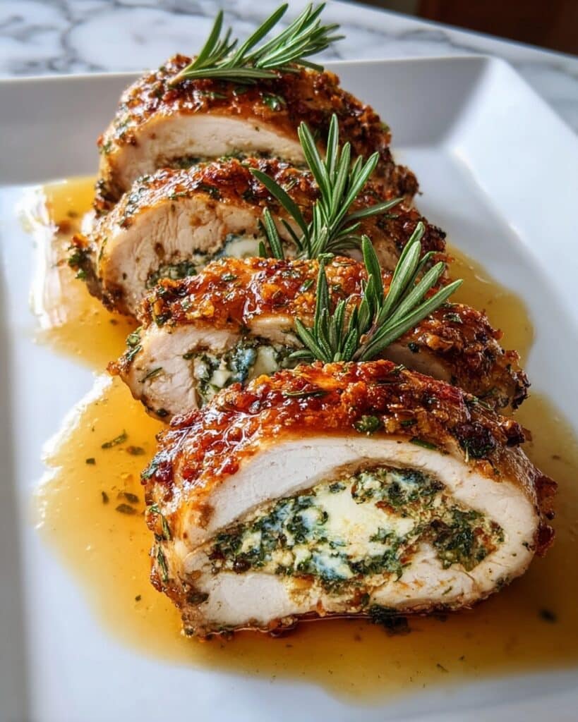Herbed Ricotta Stuffed Chicken Rolls for a Flavorful Dinner Recipe