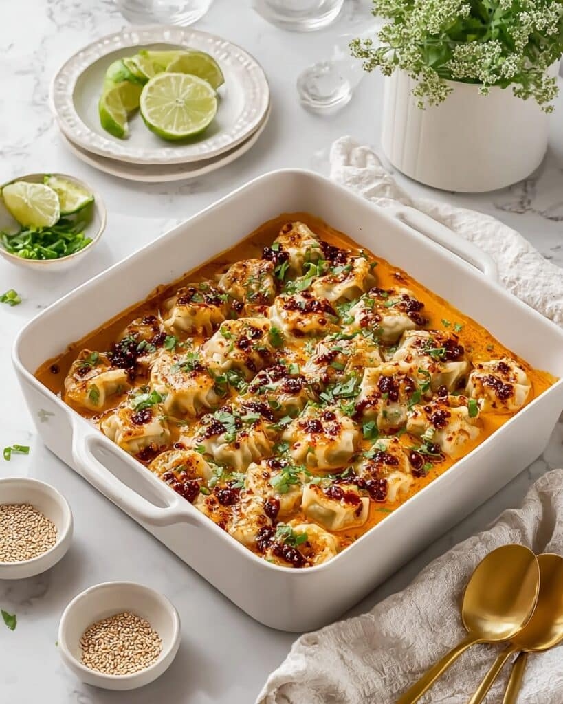 Dumpling Bake with Thai Red Curry Coconut Sauce Recipe