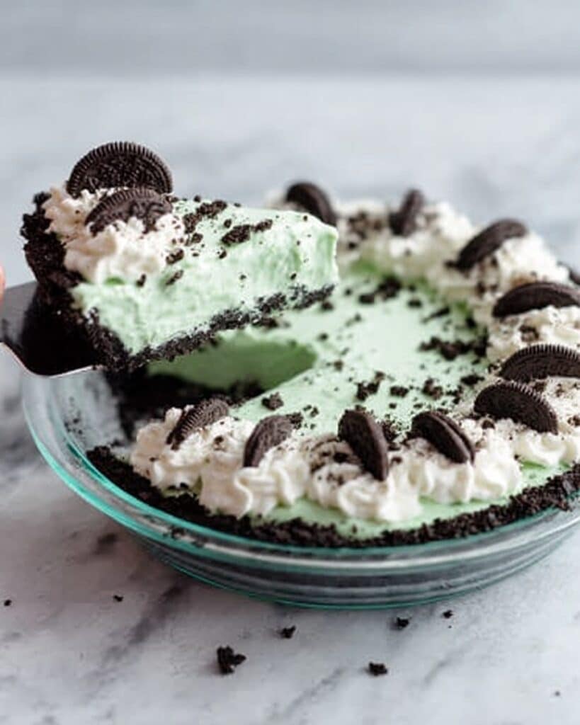 No Bake Mint Chocolate Chip Cheesecake (Grasshopper) Recipe