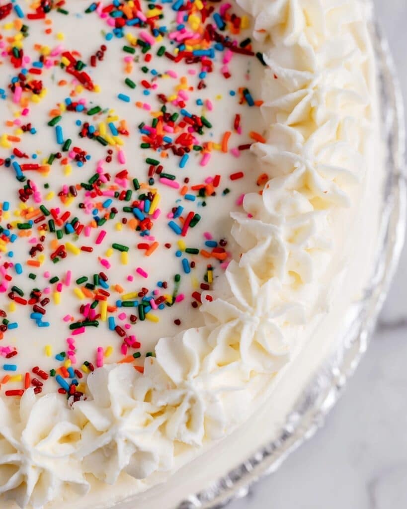 Chocolate and Vanilla Ice Cream Cake with Cookie Crumble and Whipped Cream Recipe