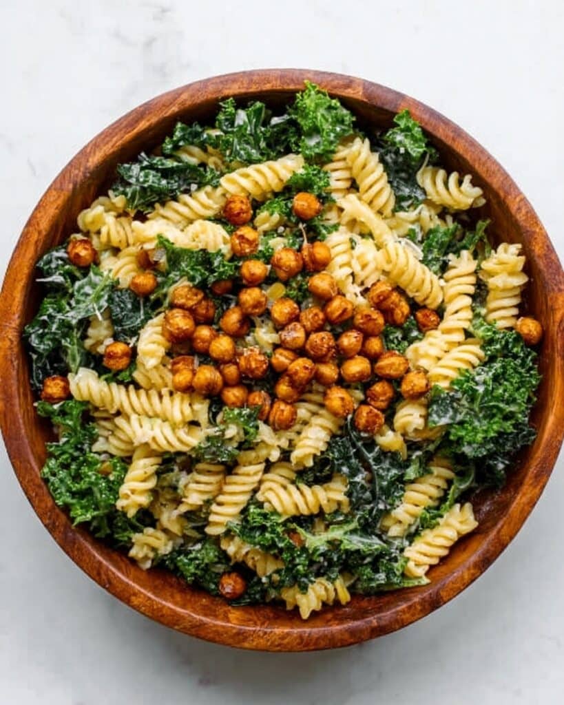 Kale Caesar Pasta Salad Recipe