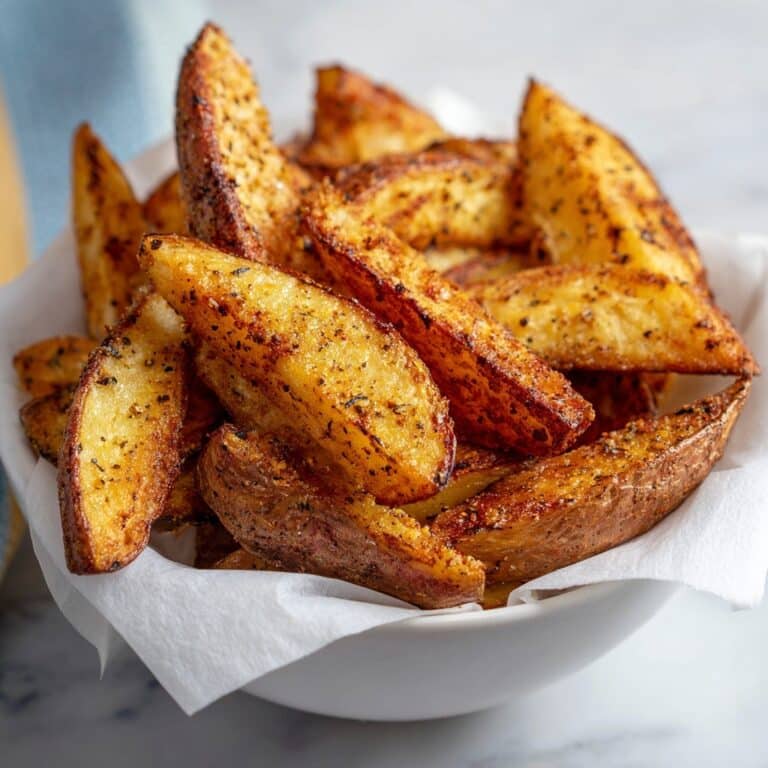 Oven Baked Crispy Garlic Fries Recipe