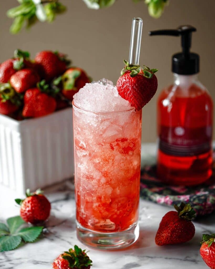 Homemade Strawberry Vanilla Bean Soda Recipe