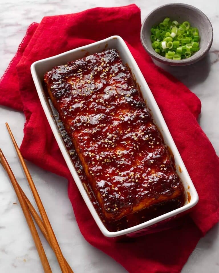 Asian-Inspired Korean Pork Meatloaf with Gochujang-Glaze Recipe