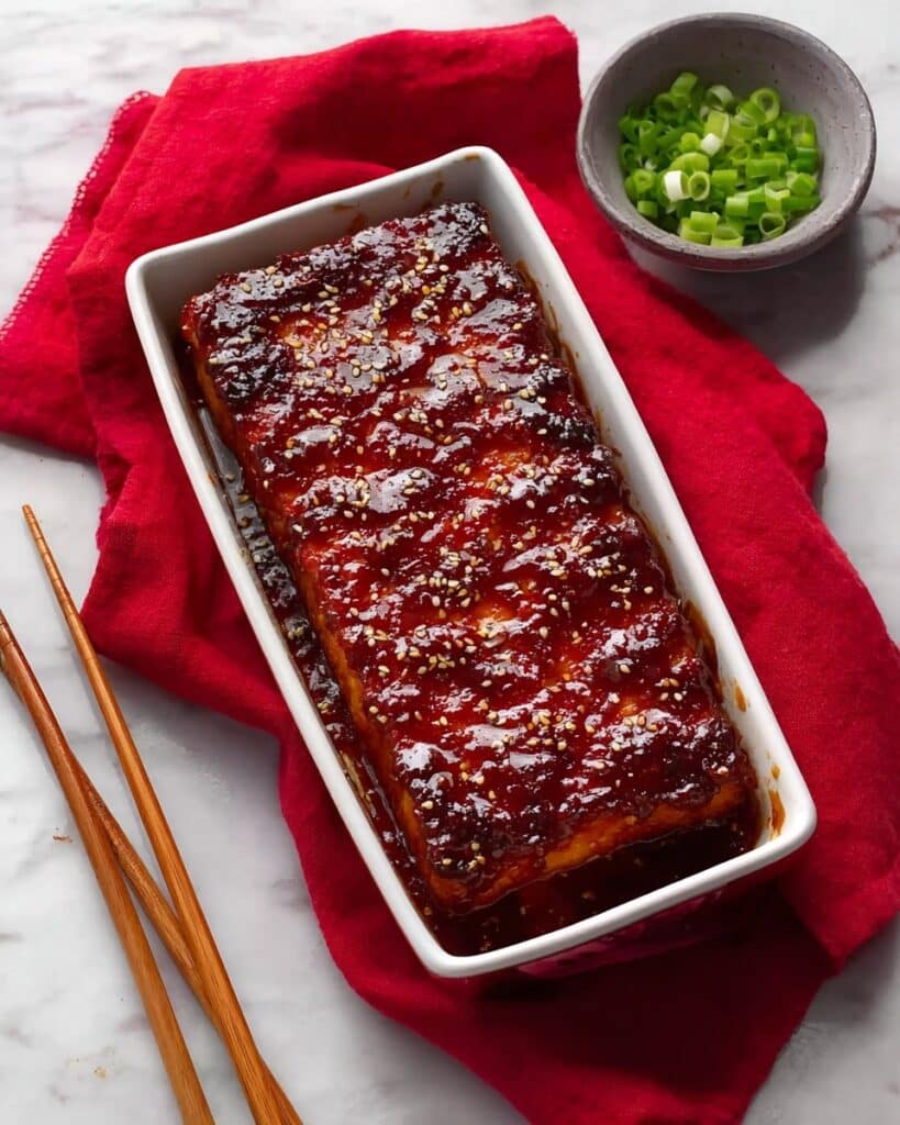 Asian-Inspired Korean Pork Meatloaf with Gochujang-Glaze Recipe