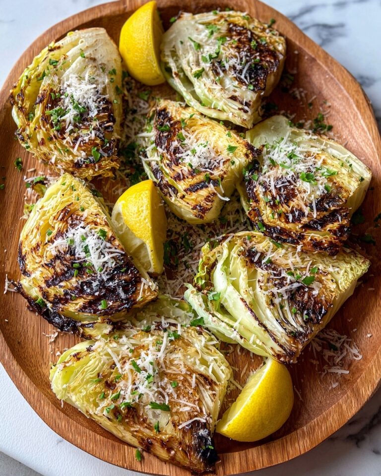 Roasted Garlic Parmesan Cabbage Wedges Recipe