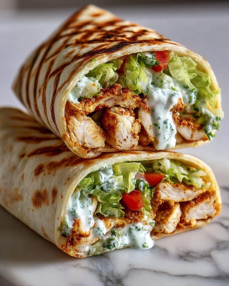 High-Protein Crispy Cottage Cheese Flatbread Chicken Wraps Recipe