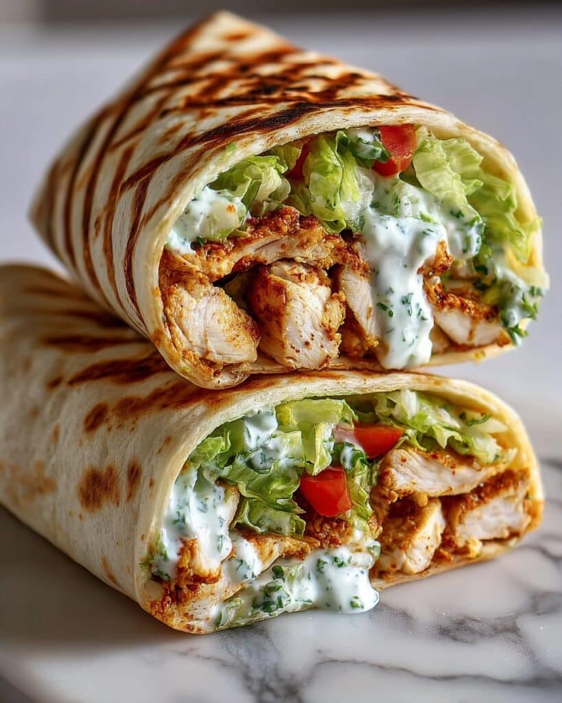 High-Protein Crispy Cottage Cheese Flatbread Chicken Wraps Recipe