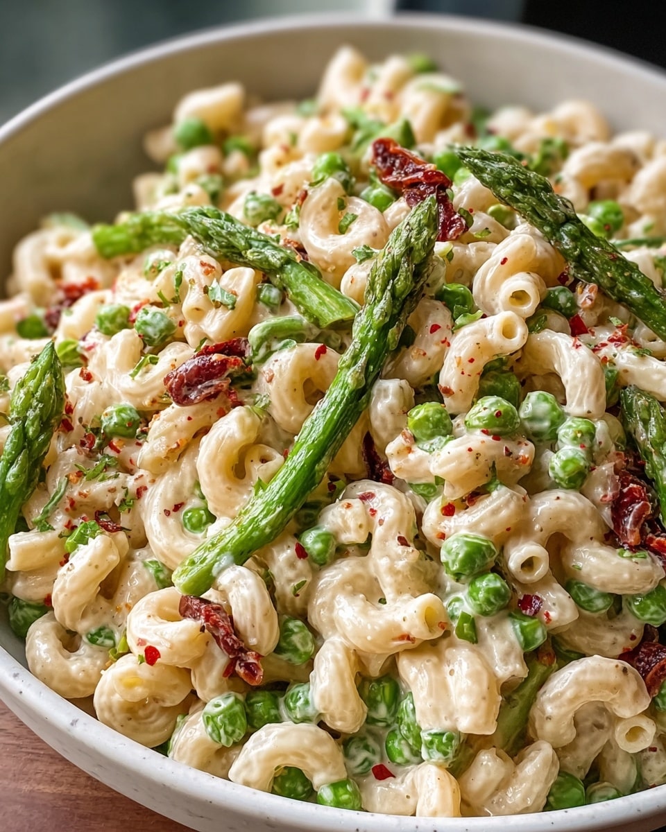 Lemon-Dijon Asparagus and Pea Macaroni Salad Recipe