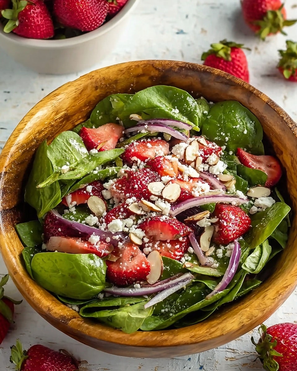 Simple Strawberry Romaine Feta Salad Recipe