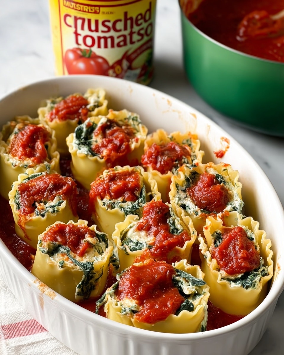Spinach and Cheese Lasagna Pinwheels Recipe