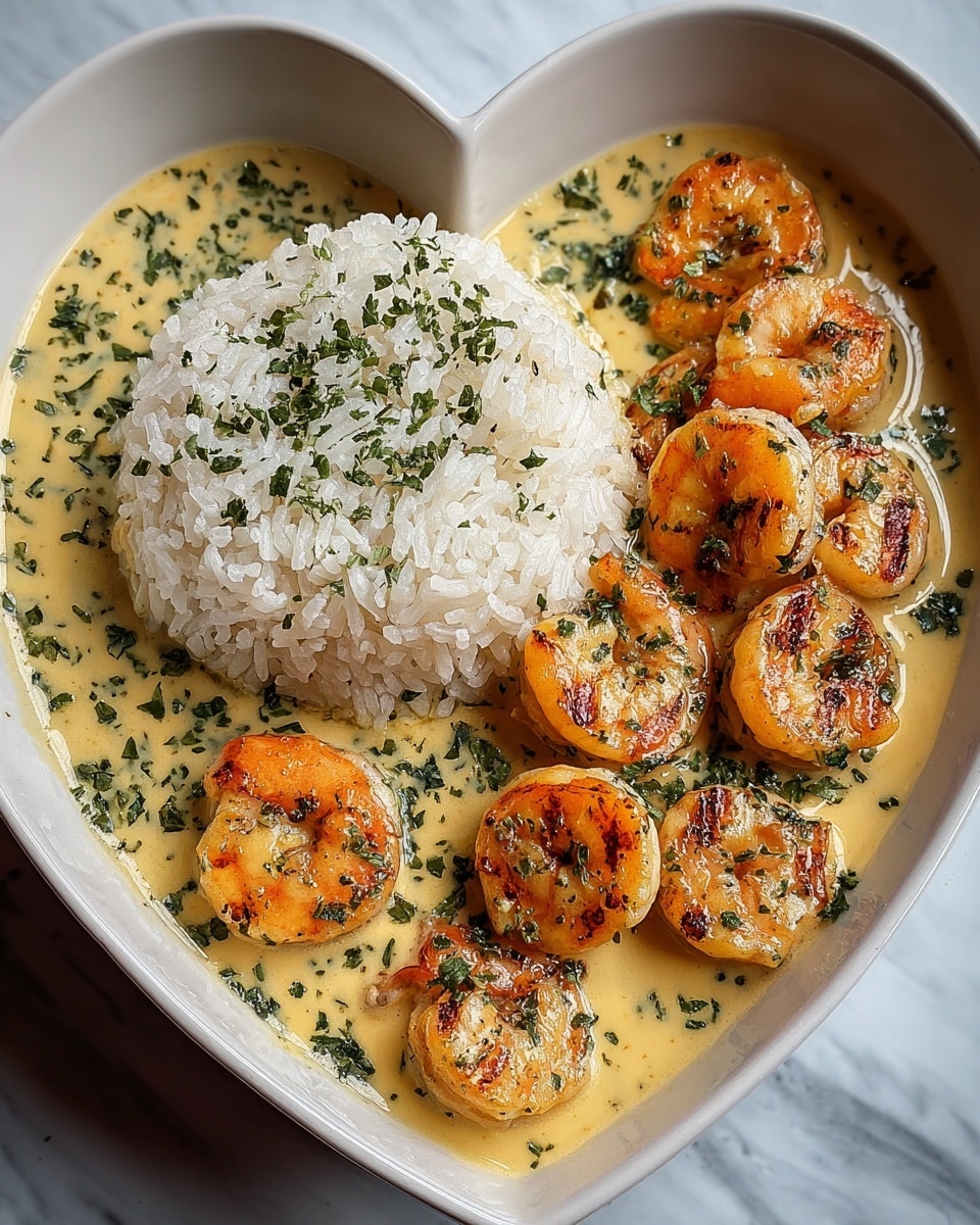 Creamy Garlic Shrimp with Rice Recipe