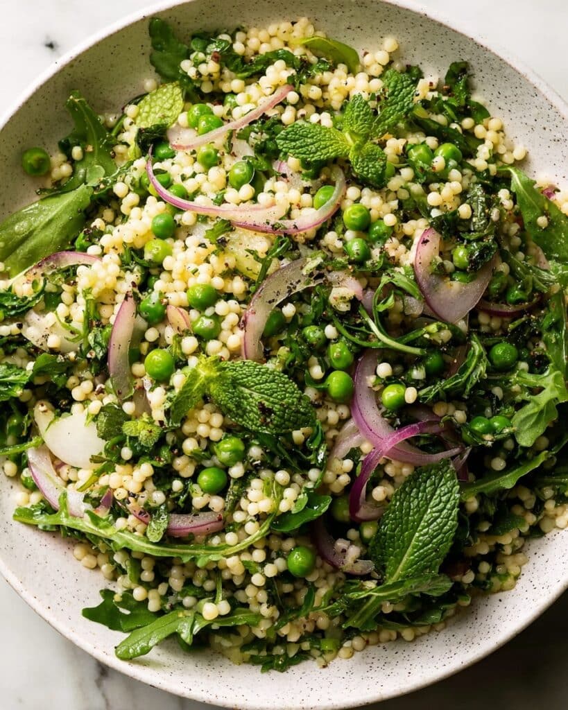 Spring Couscous Salad with Herbs, Pistachios, and Za’atar Recipe