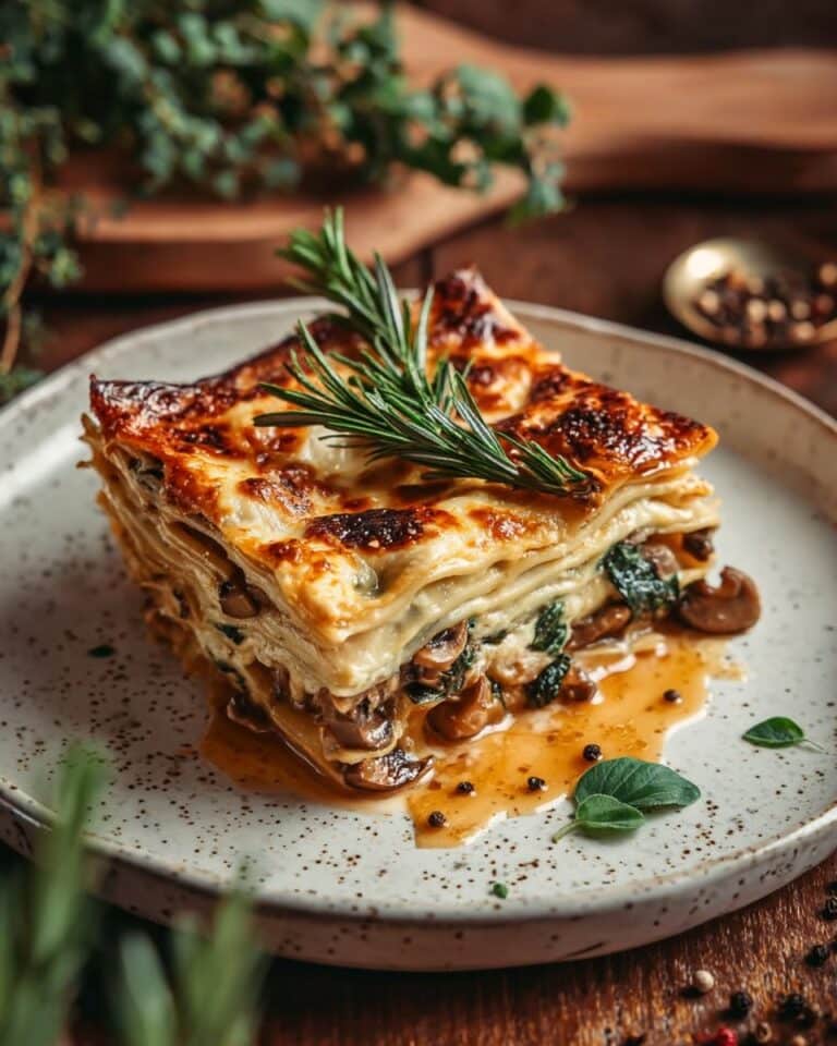 Mushroom and Spinach Lasagna Recipe